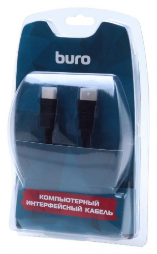 Кабель аудио-видео Buro HDMI (m)/HDMI (m) 3м. позолоч.конт. черный (BHP RET HDMI30-2) фото 2