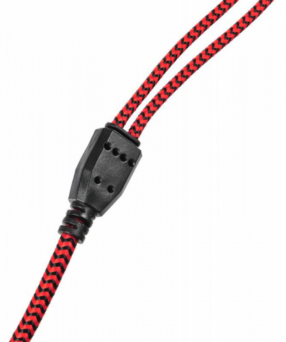 Наушники с микрофоном Оклик HS-G300 ARMAGEDDON черный/красный 2.2м мониторные оголовье (337457) фото 6