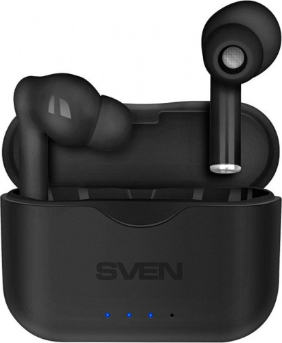 Гарнитура вкладыши Sven E-702BT черный беспроводные bluetooth в ушной раковине (SV-019525)