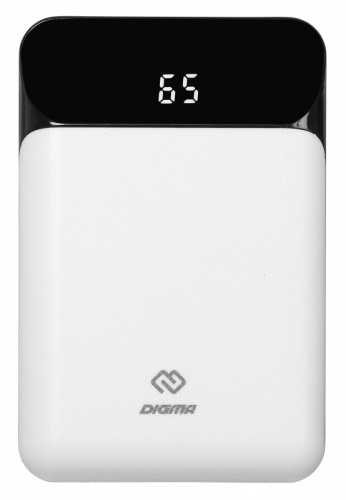 Мобильный аккумулятор Digma DG-10000-SML-W Li-Pol 10000mAh 3A+3A белый 2xUSB фото 3