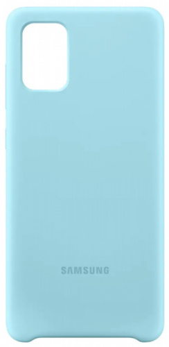 Чехол (клип-кейс) Samsung для Samsung Galaxy A71 Silicone Cover голубой (EF-PA715TLEGRU)