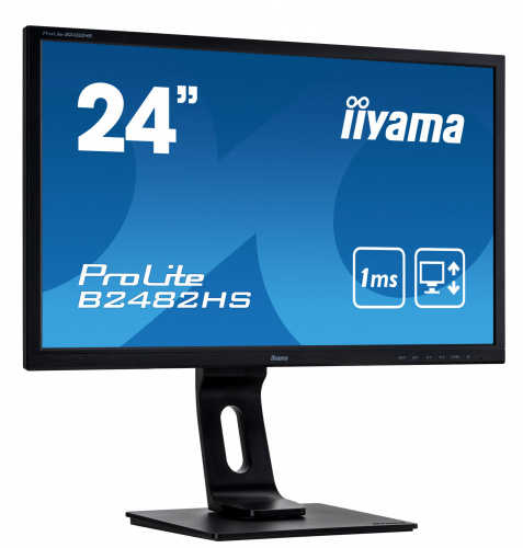 Монитор Iiyama 24" ProLite B2482HS-B5 черный TN LED 16:9 DVI HDMI M/M матовая HAS Pivot 250cd 170гр/160гр 1920x1080 D-Sub FHD 5.1кг фото 3