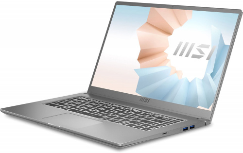 Ноутбук MSI Modern 15 A11SBU-475RU Core i7 1165G7 16Gb SSD512Gb NVIDIA GeForce MX450 2Gb 15.6" IPS FHD (1920x1080) Windows 10 grey WiFi BT Cam фото 3