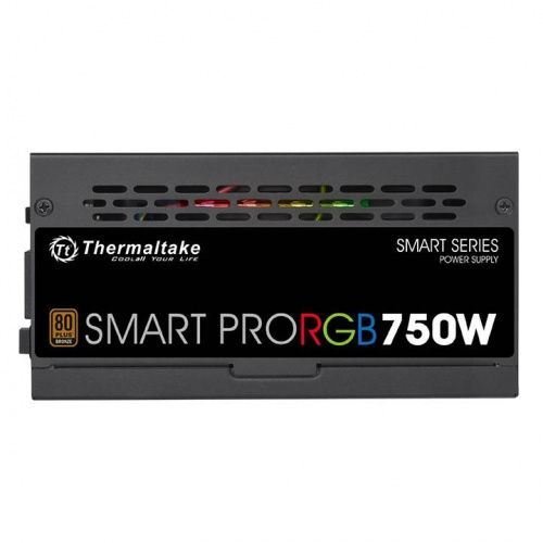Блок питания Thermaltake ATX 750W SMART PRO RGB 80+ bronze (20+4pin) APFC 140mm fan color LED 9xSATA Cab Manag RTL фото 4