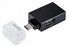 Разветвитель USB-C Hama Pocket 3порт. черный (00135752)