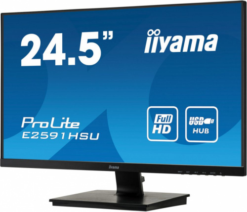Монитор Iiyama 25" ProLite E2591HSU-B1 черный TN LED 1ms 16:9 HDMI M/M матовая 1000:1 250cd 170гр/160гр 1920x1080 D-Sub DisplayPort FHD USB 4.4кг фото 2