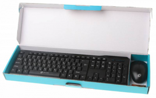 Клавиатура + мышь Оклик 230M клав:черный мышь:черный USB беспроводная (412900) фото 3