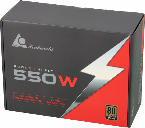Блок питания LinkWorld ATX 550W LW-550B 80+ bronze (20+4pin) APFC 120mm fan 5xSATA RTL фото 4