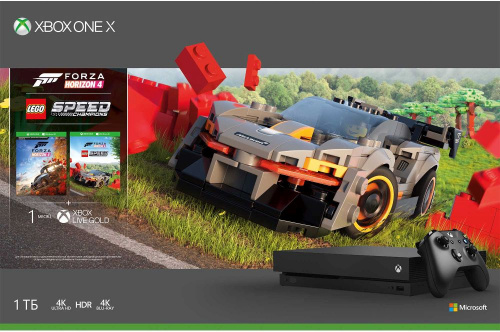 Игровая консоль Microsoft Xbox One X CYV-00469 черный в комплекте: 2 игры: Forza Horizon 4, Lego DLC фото 2