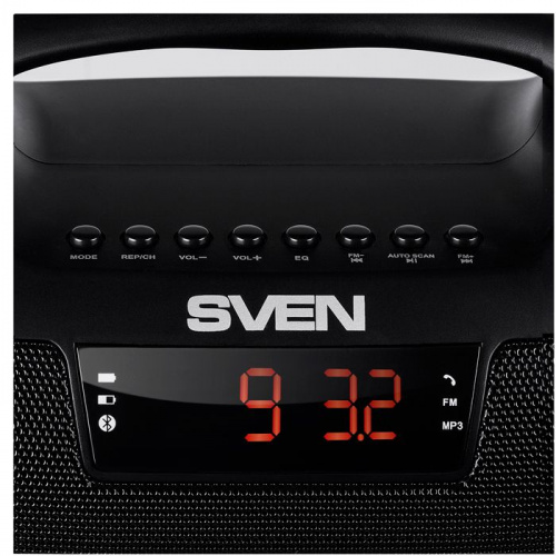 Колонка порт. Sven PS-460 черный 18W 1.0 BT/USB 10м 1800mAh (SV-015237) фото 3