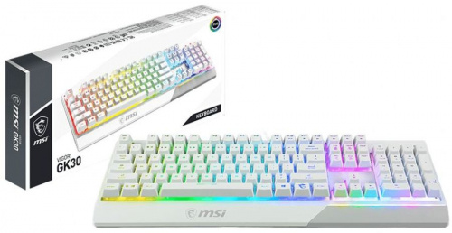 Клавиатура MSI Vigor GK30 белый USB for gamer LED фото 5