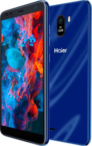 Смартфон Haier S5 Silk 16Gb 2Gb синий моноблок 3G 4G 2Sim 5.5" 480x960 Android 10 5Mpix 802.11 b/g/n GPS GSM900/1800 GSM1900 TouchSc MP3 FM A-GPS microSD max64Gb фото 2