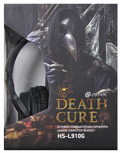 Наушники с микрофоном Оклик HS-L910G DEATH_CURE черный 2.1м мониторные оголовье (1460165) фото 4