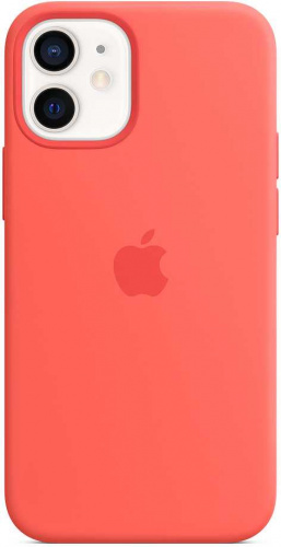 Чехол (клип-кейс) Apple для Apple iPhone 12 mini Silicone Case with MagSafe розовый цитрус (MHKP3ZE/A) фото 4