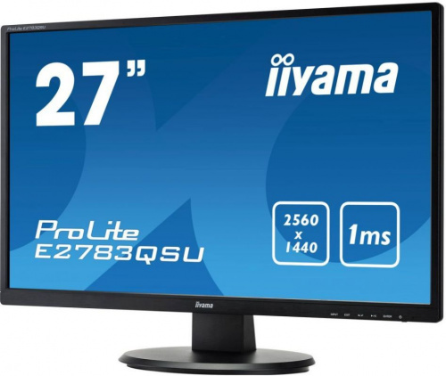 Монитор Iiyama 27" ProLite E2783QSU-B1 черный TN+film LED 1ms 16:9 DVI HDMI M/M матовая 350cd 170гр/160гр 2560x1440 DisplayPort USB 4.5кг фото 5