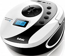 Аудиомагнитола BBK BS10BT белый/черный 4Вт/MP3/FM(dig)/USB/BT/microSD