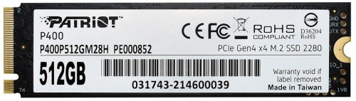 Накопитель SSD Patriot PCIe 4.0 x4 512GB P400P512GM28H P400 M.2 2280 фото 6