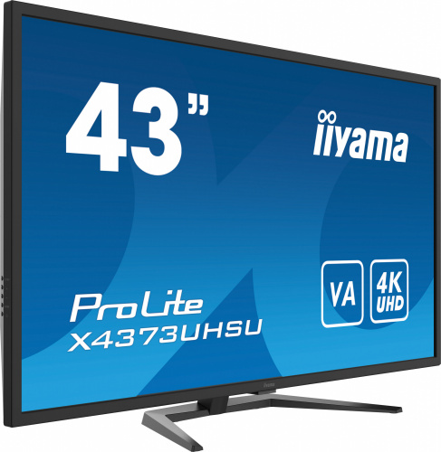 Монитор Iiyama 42.5" ProLite X4373UHSU-B1 черный VA 5ms 16:9 DVI HDMI M/M матовая HAS Pivot 1000:1 400cd 178гр/178гр 3840x2160 DisplayPort FHD 14.5кг фото 2