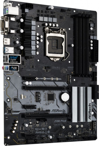 Материнская плата Asrock Z390 PRO4 Soc-1151v2 Intel Z390 4xDDR4 ATX AC`97 8ch(7.1) GbLAN RAID+VGA+DVI+HDMI фото 2