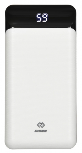 Мобильный аккумулятор Digma Power Delivery DG-20000-PL 20000mAh 3A QC PD 18W 2xUSB белый (DG-20000-PL-W) фото 2