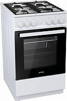 Плита Газовая Gorenje G5112WF-B белый реш.чугун