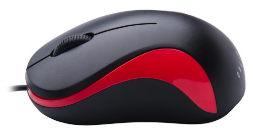 Мышь Оклик 115S черный/красный оптическая (1200dpi) USB для ноутбука (3but) фото 3