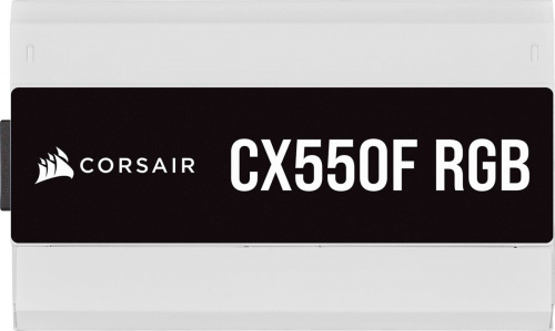 Блок питания Corsair ATX 550W CX550F RGB WHITE 80+ bronze (24+4+4pin) APFC 120mm fan color LED 7xSATA Cab Manag RTL фото 3