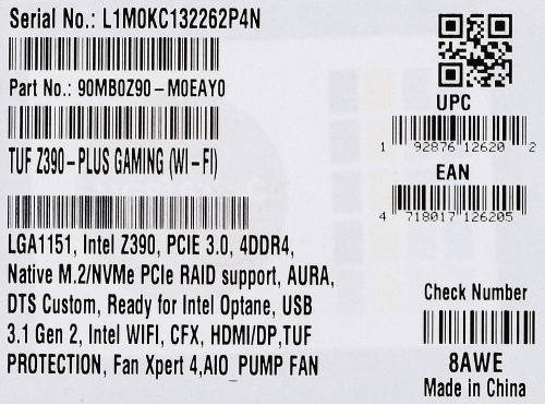 Материнская плата Asus TUF Z390-PLUS GAMING (WI-FI) Soc-1151v2 Intel Z390 4xDDR4 ATX AC`97 8ch(7.1) GbLAN RAID+HDMI+DP фото 3