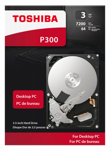 Жесткий диск Toshiba SATA-III 3Tb HDWD130EZSTA P300 (7200rpm) 64Mb 3.5" Rtl фото 2