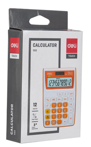 Калькулятор настольный Deli E1122/GRN зеленый 12-разр. фото 5