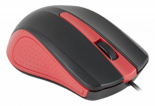 Мышь Оклик 225M черный/красный оптическая (1200dpi) USB для ноутбука (3but) фото 2