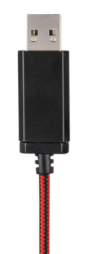 Наушники с микрофоном Hama HS-USB400 черный/красный 2м накладные оголовье (00139927) фото 7