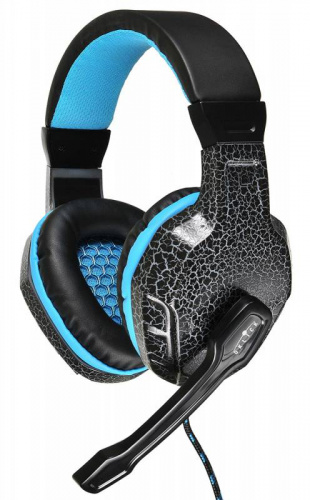 Наушники с микрофоном Оклик HS-L400G ZEUS черный/синий 2.2м мониторные оголовье (359480) фото 13