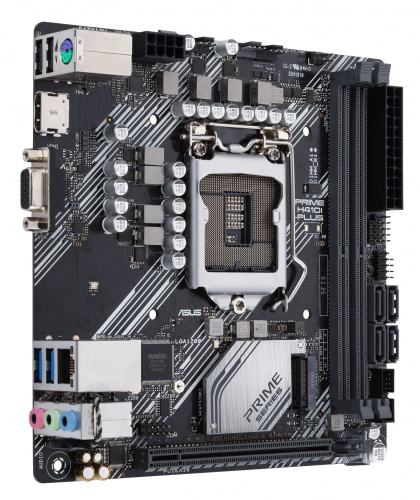 Материнская плата Asus PRIME H410I-PLUS Soc-1200 Intel H410 2xDDR4 mini-ITX AC`97 8ch(7.1) GbLAN+VGA+HDMI White Box фото 3