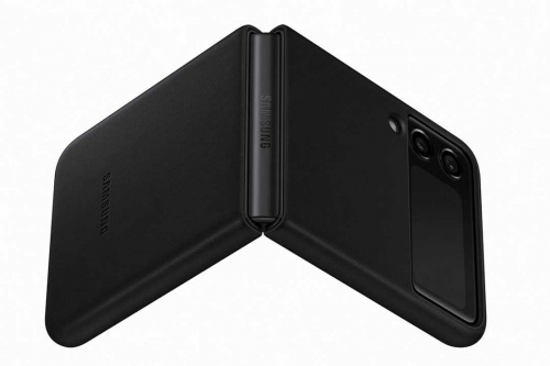 Чехол (клип-кейс) Samsung для Samsung Galaxy Z Flip3 Leather Cover черный (EF-VF711LBEGRU) фото 3
