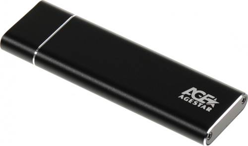 Внешний корпус SSD AgeStar 3UBNF5C SATA III USB 3.0 USB 3.0 Type-С алюминий черный M2 2280 B-key фото 3
