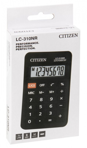 Калькулятор карманный Citizen LC-310NR черный 8-разр. фото 3