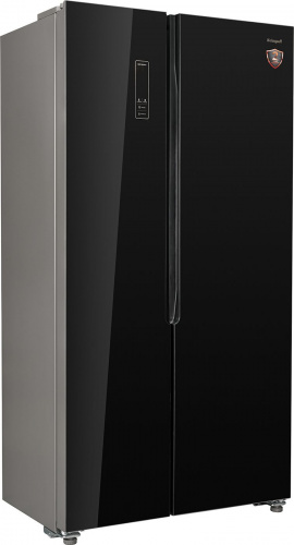Холодильник Weissgauff WSBS 500 NFB Inverter 2-хкамерн. черное стекло фото 2