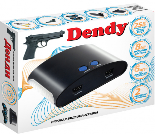 Игровая консоль Dendy черный +контроллер в комплекте: 255 игр фото 3