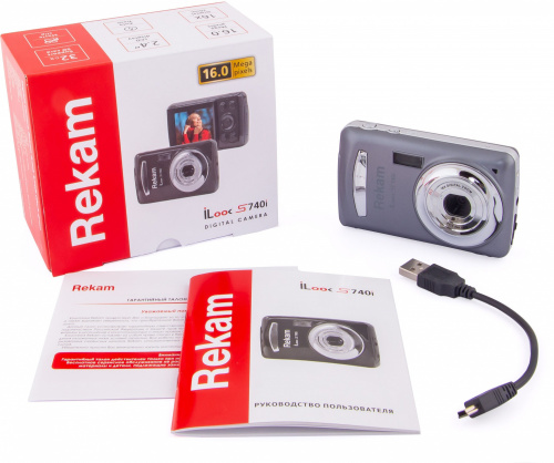 Фотоаппарат Rekam iLook S740i темно-серый 16Mpix 2.4" 720p SDHC/MMC CMOS/AAA фото 3