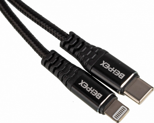 Кабель PD quick charge USB Type-C (m)-Lightning (m) 2м черный фото 2