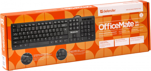 Клавиатура Defender OfficeMate SM-820 черный USB фото 4