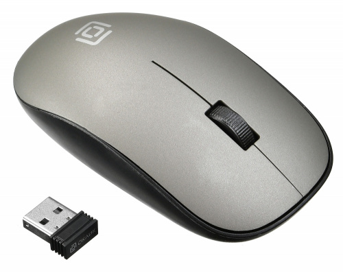 Мышь Оклик 515MW черный/серый оптическая (1200dpi) беспроводная USB для ноутбука (3but) фото 8