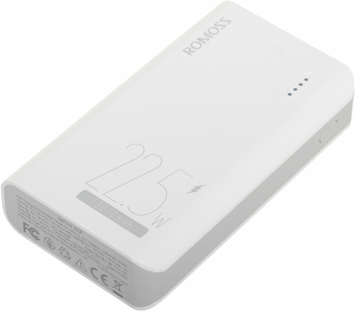 Мобильный аккумулятор Romoss Sense 4SF 10000mAh 3A PD 2xUSB белый фото 2