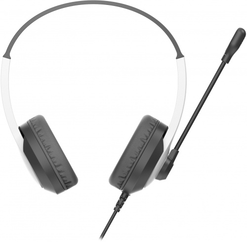 Наушники с микрофоном A4Tech Fstyler FH100U белый/черный 2м накладные USB оголовье (FH100U (PANDA)) фото 4
