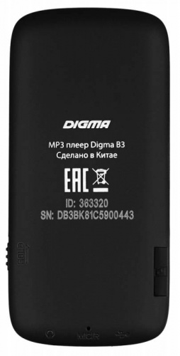 Плеер Flash Digma B3 8Gb черный/1.8"/FM/microSD фото 7