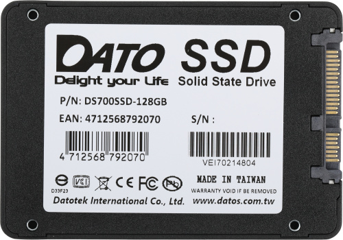 Накопитель SSD Dato SATA III 128Gb DS700SSD-128GB DS700 2.5" фото 4
