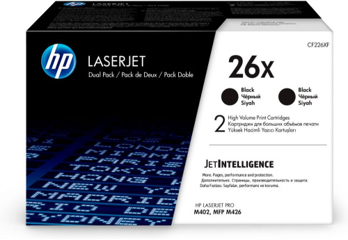 Картридж лазерный HP 26X CF226XD черный x2упак. (18000стр.) для HP LJ Pro M402/M426