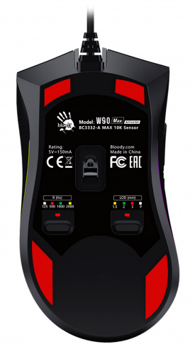 Мышь A4Tech Bloody W90 Max черный оптическая (10000dpi) USB (7but) фото 2