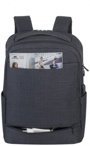 Рюкзак для ноутбука 17.3" Riva 8365 черный полиэстер фото 9